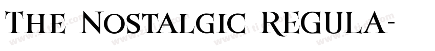 The Nostalgic REGULA字体转换
